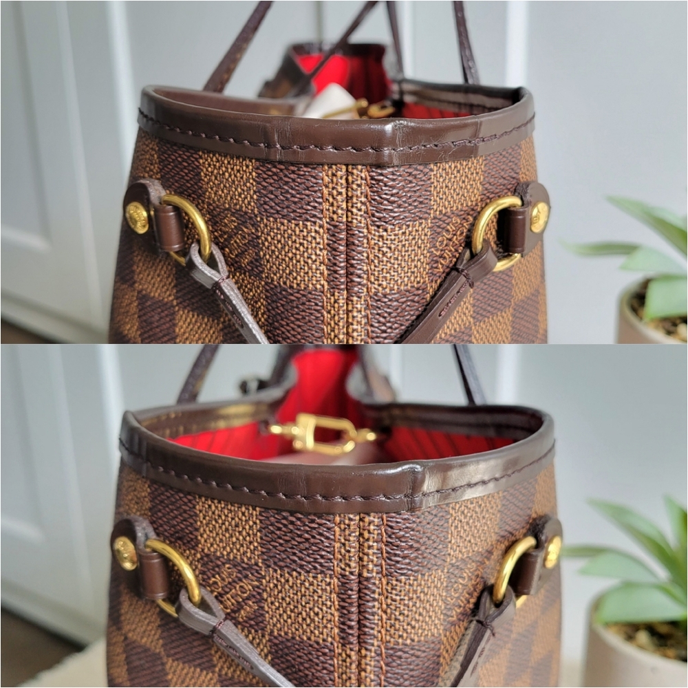 💕CLASSIC Tote Bag LOUIS VUITTON Neverfull PM Damier Ebene - Picture 7 of 16